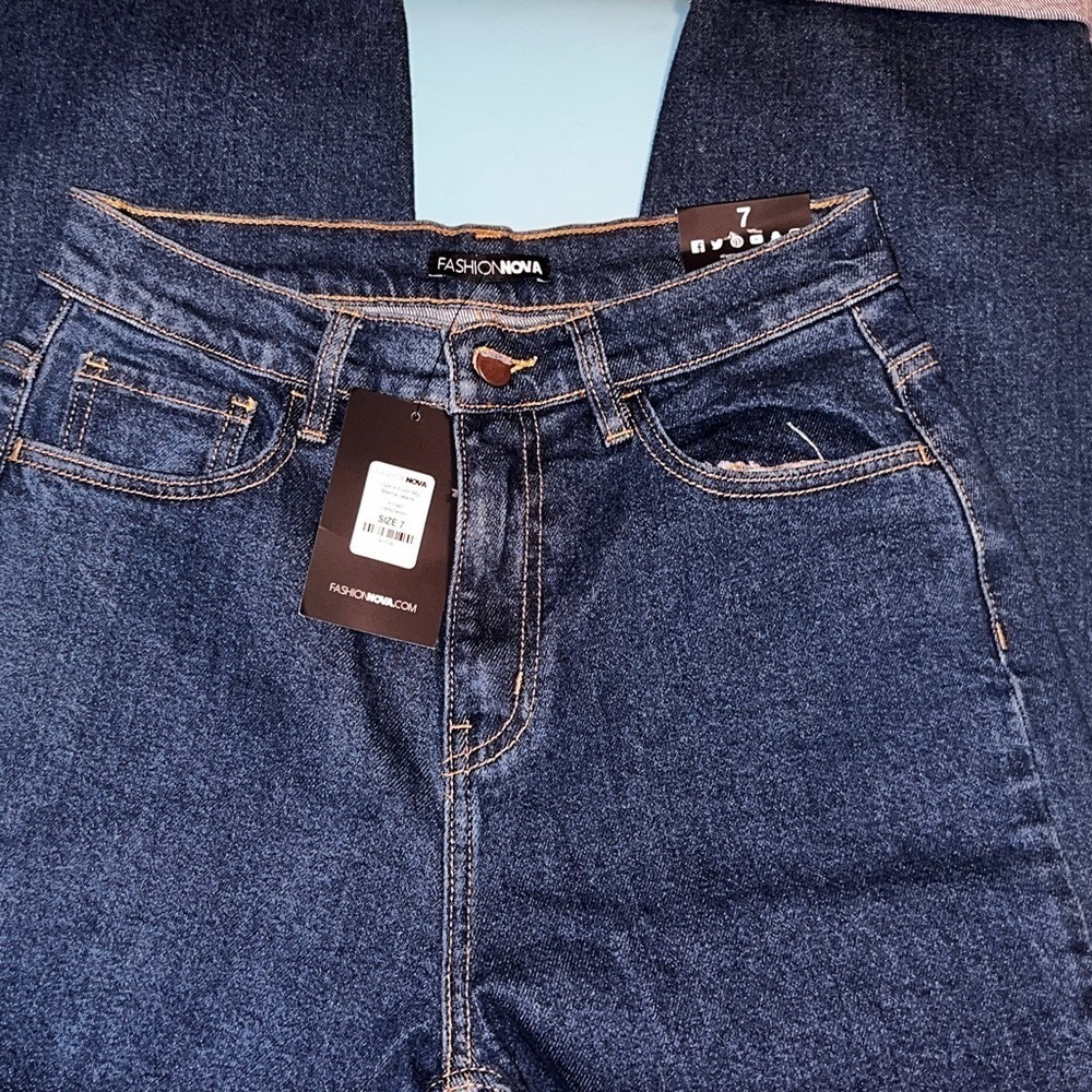 Fashion Nova - I Got It From My Mama Jeans - Size 7/28 NWT​​​​​​ - Picture 9 of 16